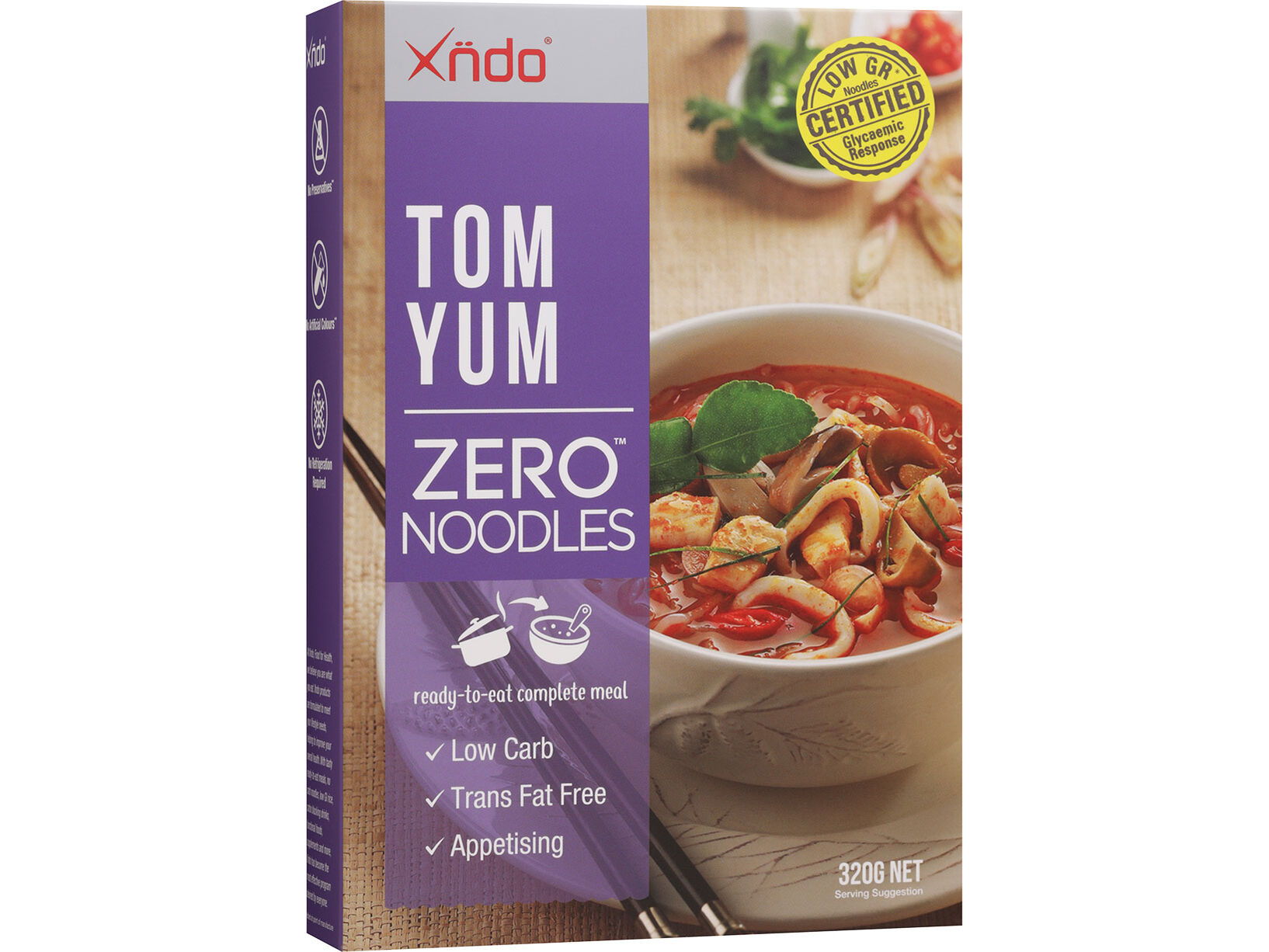 Tom Yum ZERO™ Noodles XNDO Food for Health